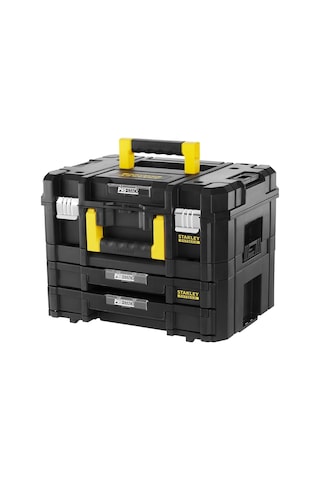 Stanley Fatmax 21.5l Takım Çantası 2 Çekmeceli Bölmeli Metal Kilitli Tstak Uyumlu Avadanlık Çok Renkli