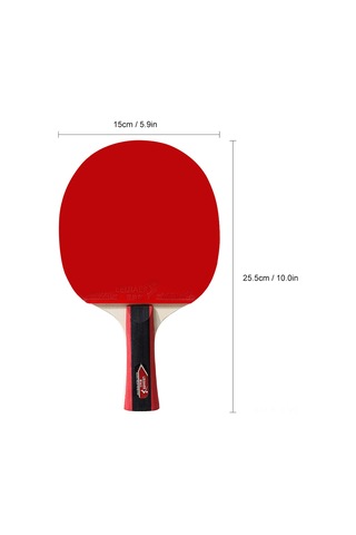 Ranyeek 2 Oyuncu Ping-pong Seti: 2 Raket + 3 Top + Çanta, 7 Katlı Ahşap Sap, Yumuşak Kauçuk Yüzey, Ev/spor Kulübü İçin Dayanıklı