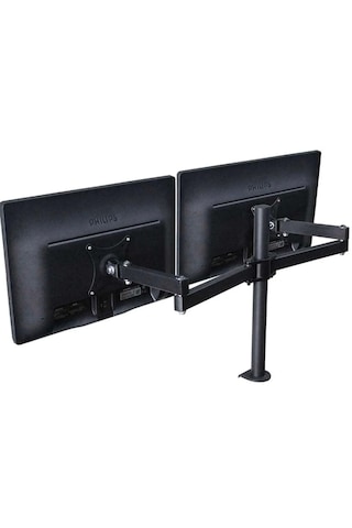 Monozone 2li Çift Kol Monitör Tutucu Led Tv Full Hareketli Çelik