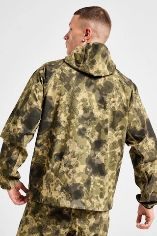 Nike Tech Fleece Full Zip Windrunner Hoodie Kapüşonlu Unisex Kamuflaj Sweatshirt Haki