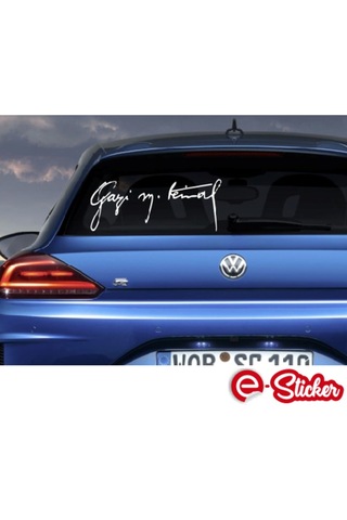 Gazi Mustafa Kemal Atatürk Imza Sticker Oto Sticker (351612886)