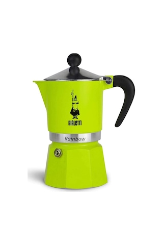 Bialetti Rainbow Moka Pot 3 Cup Yeşil