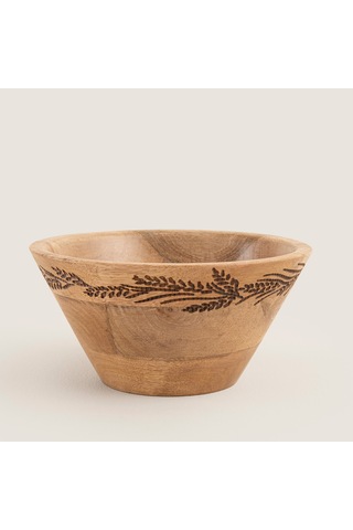 Spiga Ahşap Sunum Kasesi 20x20x10 Cm Natural Naturel