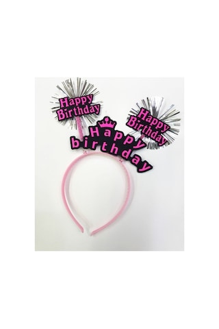 Happy Birthday Neon Renk Doğum Günü Tacı 12 Adet Yetişkin