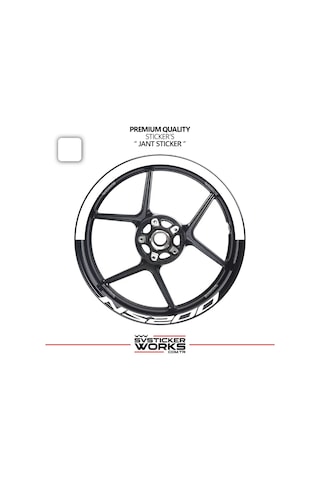 Bajaj Ns200 Jant Şeridi Yarım Jant Kaplama & Ns200 Yazı Sticker Seti 82059034