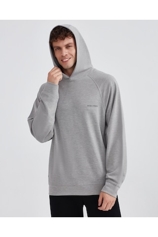 Skechers M Scuba Coll. Hoodie Sweatshirt Erkek Gri Sweatshirt S231466-035 Gri