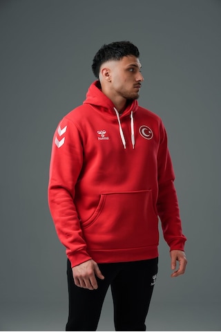 Hummel Armin Milli Takım Pamuklu Hoodie Kırmızı
