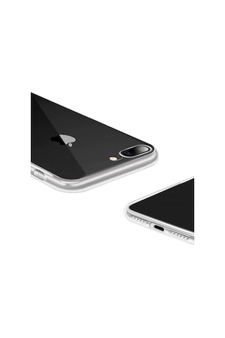 Apple, Uyumlu iPhone 8 Plus Kılıf Lüx Şeffaf Silikon