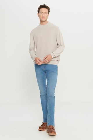 AC&Co / Altınyıldız Classics Erkek Bej Standart Fit Normal Kesim Yarım Balıkçı Yaka Hafif Salaş Pamuklu Triko 4A4921100008BEJL Bej