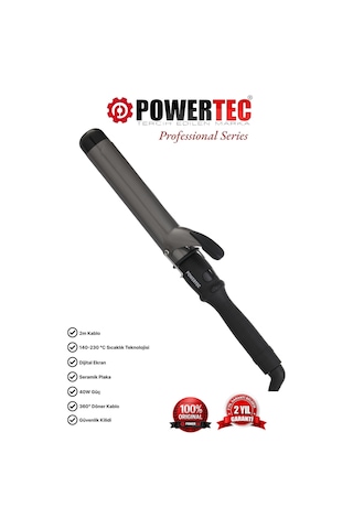 Powertec TR-38 MM Saç Maşası Siyah