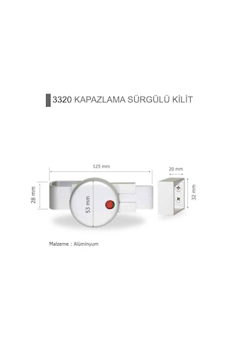 Islak Hacim Kompakt Kabin Alüminyum Kapazlama Sürgülü Kilit