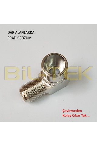 Hızlı F Konnektör L Tipi Quick Fiş - 1 Adet