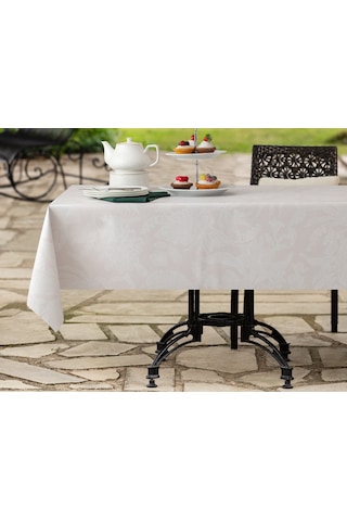 Madame Coco Elisa Pvc Masa Örtüsü Mpv-36100 X 140 Cm-bej/beyaz