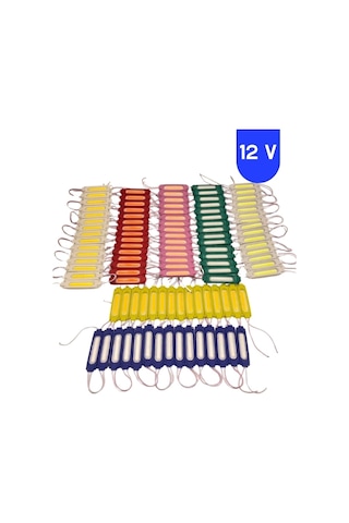 12 Volt 2 Watt Kırmızı Cob Led Modül Ip65 10 Adet Modül 12V