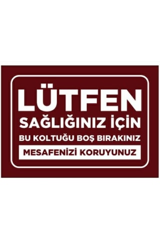 Sosyal Mesafenizi Koruyun Laminasyonlu Zemin Etiketi