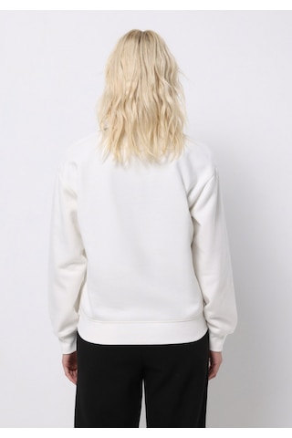 Colin's Colins Regular Fit Fermuarlı Nakışlı Kadın Beyaz Sweatshirt Cl1065678 Q1.v2 Ofw Beyaz