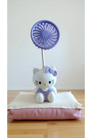 Hello Kity Masa Üzeri Fan Usbli Kablosusuz Çalışma 20 Cm
