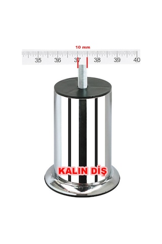 Baza Ayağı Vidalı M10 10 Cm X 4 Adet Metal