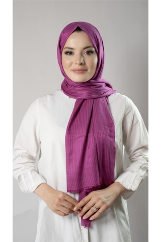 Şarabi İnce Çizgili Şal Viskon Kumaş Bursa Dolama 202111 08 Mor