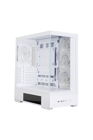 Zalman P40 Ds Whıte Atx Mıd Tower Beyaz Kasa 2 X Usb 3.0, 1 X Usb Type-c,1 X Mikrofon, 1 X Kulaklık, 4x 120mm Argb Fan