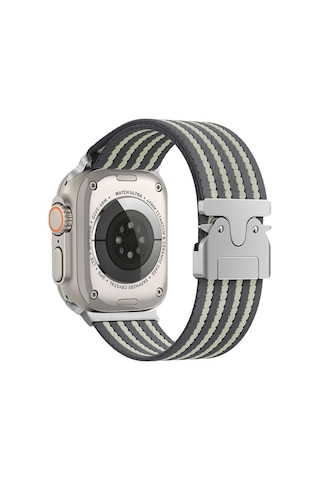 Watch 49mm Efr Krd-133 Naylon Kumaş Hasır Örgülü Kordon - Gri