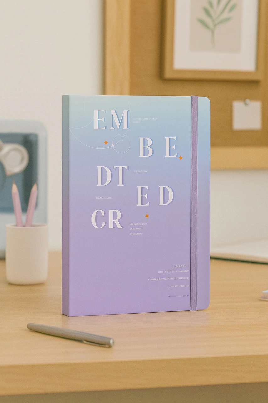 Ajanda Günlük Çizgili Not Defteri Notebook Embedtedcr Mor