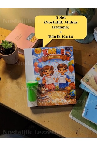 Karne Hediyesi 5 Set Nostaljik Mühür Istampa Ve Tebrik Kartı