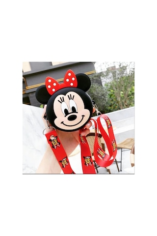Mickey Mouse Minnie Mouse Tasarım Silikon Omuz Askılı Çanta 1670-1 Çok Renkli