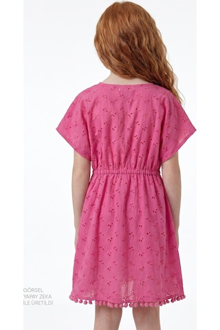 Penti Koyu Pembe Kız Çocuk Brode Kaftan Pn91