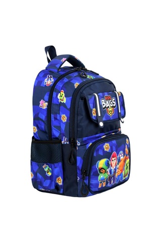 İlkokul Çantası Kids Bag 3'lü Set 42 30 Cm Beslenme Çantası Kalem Kutusu Ortopedik Erkek Çocuk Lacivert