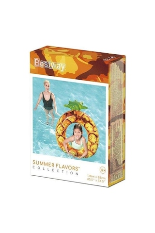 Renkli Ananas Desenli Deniz Simit Bestway - 36121 -ananas Lisinya Çok Renkli