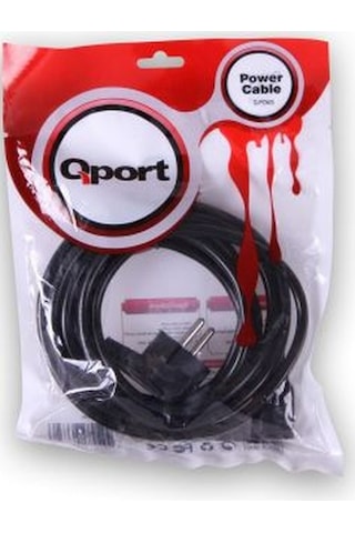 QPORT Q-POW3 QPORT Q-POW3 3 METRE PC POWER KABLOSU