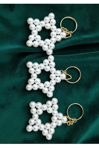 Şehrazat Handmade El Yapimi Plastik Inci Boncuk Yildiz Anahtarlik