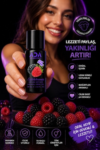 Orman Meyvesi Aromalı Yenilebilir Oral Kayganlaştırıcı Jel 30 Ml