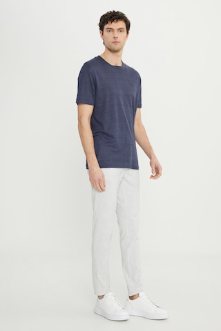 AC&Co / Altınyıldız Classics Erkek Lacı %100 Keten Slim Fit Dar Kesim Bisiklet Yaka Tişört Lacı