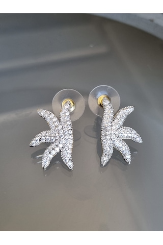 Beymen Vip Yıldız Küpe Altın - Beyaz