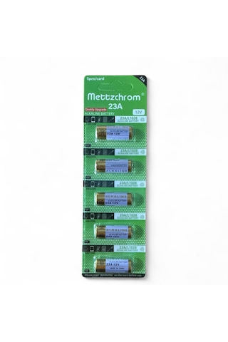 Mettzchrom 23a 12v Alkalin Pil Garaj Bariyer Kepenk Oyuncak Alarm Kumandası Kapı Zili Pili 5 Adet Mettzchrom 23a 12v Alkalin Pil Garaj Bariyer Kepenk Oyuncak Alarm Kumandası Kapı Zili Pili 5 Adet