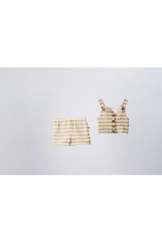 Moi Noi Baby Moi Noi 2li Takım Crop Stripe Çok Renkli