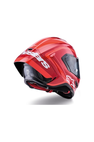 Alpinestars Supertech R10 Carbon Arius Spor Motosiklet Kaskı Siyah Beyaz Kırmızı Siyah - Beyaz - Kırmızı