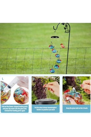 Padalink Oranj Çiçek Açık Yemleme Portları İle Allüminyum Güvenli Arıkuşu Yemleyici - Bahçe, Teras Ve Pencere Dekorasyonu Turuncu