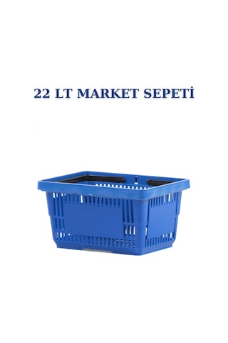1 adet 22Litre Market ve Alışveriş Sepeti, Saplı Market Sepeti M