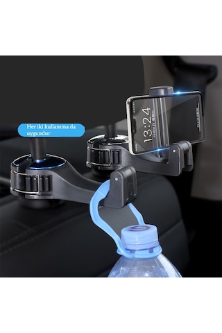 Batcell Çok Amaçlı Askılık Araba Araç İçi Cep Telefonu Tutucu