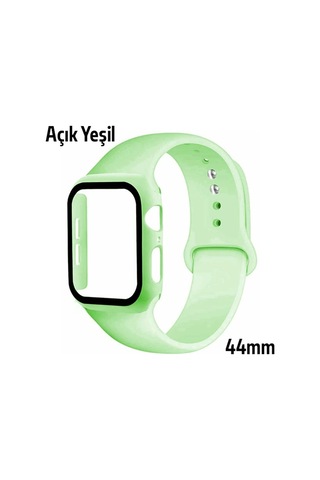 Ally Watch 4-5-6 44mm Silikon Kordon Kayış Ve Ekran Koruyucu Kılıf- 5775 - Hs08379540-1164 Su Yeşili