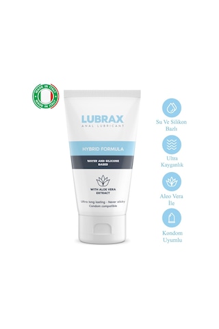 İntimateline Lubrax Silikon&su Bazlı HybridAloe Vera Özlü 50 Ml Anal Kayganlaştırıcı Jel