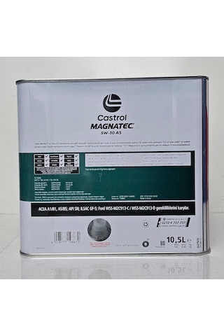 Castrol Magnatec 5w30 10.5 L A5 Tüm Araçlara 2025 Tarihli