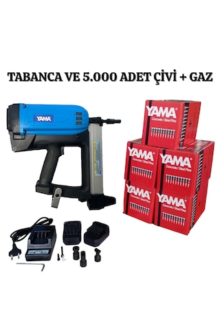 Yama YAT-GNX40 Gazlı Çivi Çakma Tabancası + 5 Kutu Çivi - Gaz
