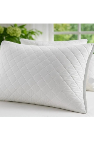 Luxury Kapitone Yastık 2 Li Klimalı Tasarım Terletmez Özellik Beyaz