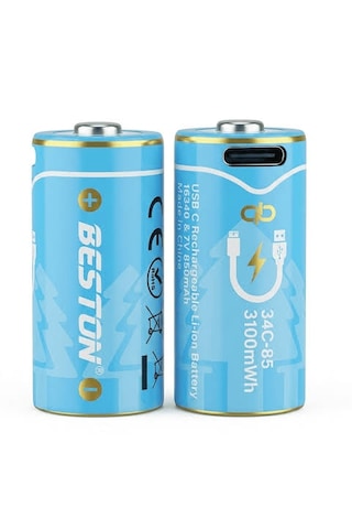 Cr123a 16340 3.7v 850mah Şarjlı Li-ion Pil Usb Kablolu 2'li Ambalaj