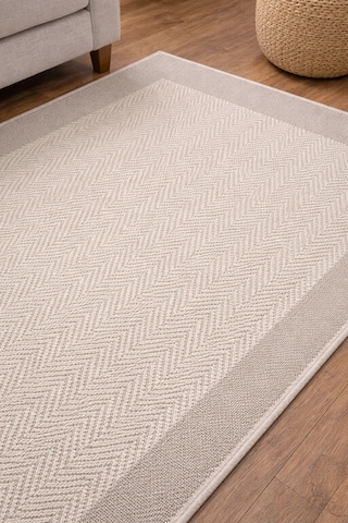 Mess Modern Dekoratif Yumuşak Dokulu Sisal Halı 3933 Krem Vizon Çok Renkli