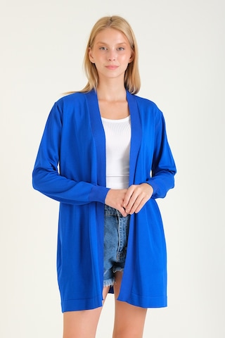Giyim Dünyası Kadın Oversize Hırka Saks Mavi 001